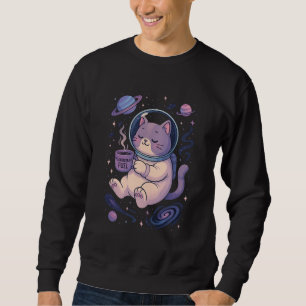 Süße kosmische Katzenkunst Meowstronaut-Fuel-Mug Sweatshirt