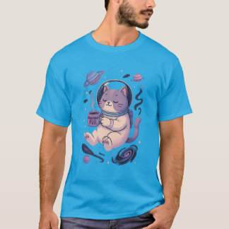 Süße kosmische Katzenkunst | Meowstronaut Fuel Tas T-Shirt