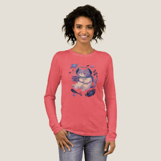 Süße kosmische Katzenkunst | Meowstronaut-Fuel-Tas Tri-Blend Shirt