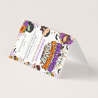 Süße Kostüm-Halloween-Party-Einladung