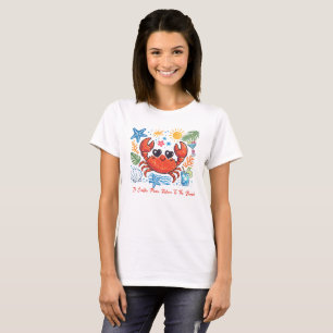 Süße Krabben Strand Lustiger Sommer T-Shirt