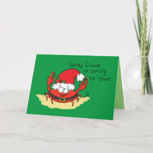 Süße Krabben-Weihnachten Lustiger Feiertag Weihnac Karte