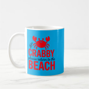 Süße krabbige Strandzitate Sommerurlaub Geschenk Kaffeetasse