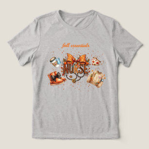 Süße Krankenpflegerin-Bow-Fall-Essentials Tri-Blend Shirt