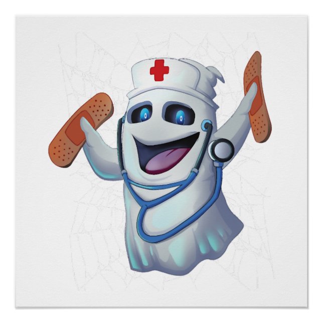 Süße Krankenschwester Geist Halloween Poster (Vorderseite)