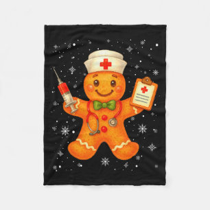 Süße Krankenschwester Lebkuchen-Pyjamas Weihnachte Fleecedecke
