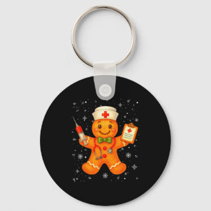 Süße Krankenschwester Lebkuchen-Pyjamas Weihnachte Schlüsselanhänger