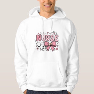 Süße Krankenschwester Schleife Herz Vektor-Shirt D Hoodie