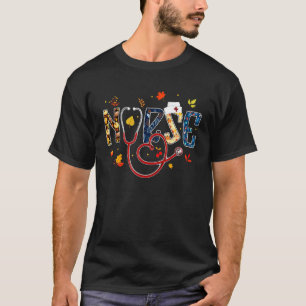 Süße Krankenschwester Stethoskop Herbst Dankeschön T-Shirt