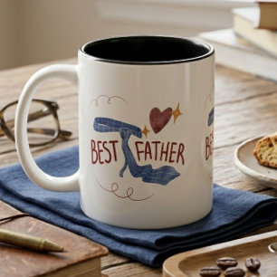 Süße Krawatte und Herz Best Father Kaffeetasse