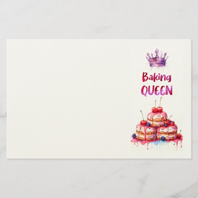 Süße Kuchen Design  Briefpapier (Vorderseite)