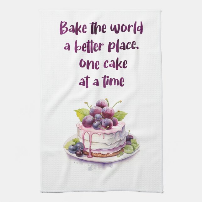 Süße Kuchen-Design Geschirrtuch (Vertikal)