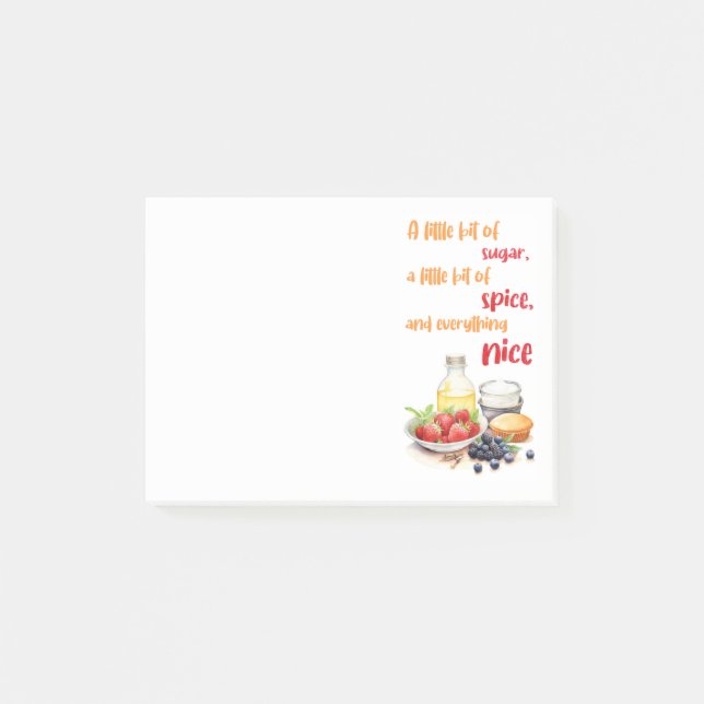 Süße Kuchen Design  Post-it Klebezettel (Vorderseite)
