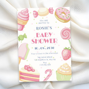 Süße Kuchen Eiscreme Babyparty Einladung