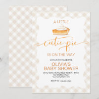 Süsse Kuchen Kürbiskuchen Herbst kariert Babydusch