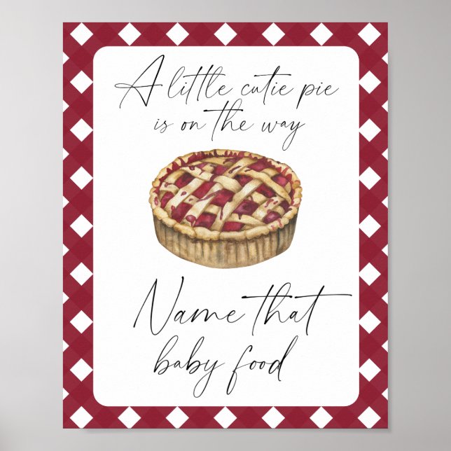 Süsse-Kuchen - Name für Babynahrung Poster (Vorne)