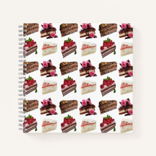 Süße Kuchenliebhaber-Dessertmuster Notizbuch