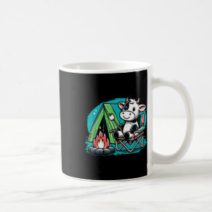 Süße Kuh am Lagerfeuer Lustiger Smore Camping Kaffeetasse