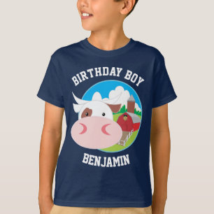 Süße Kuh Bauernhof Kinder Geburtstagsfeier T-Shirt