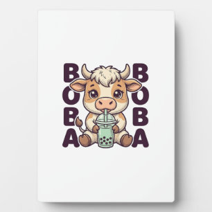 Süße Kuh Boba Tee Vintage Gravur T-Shirt Design Fotoplatte