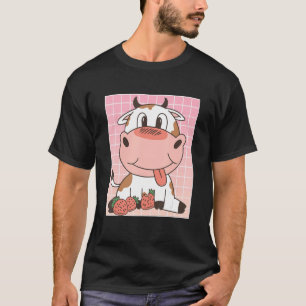 Süße Kuh, die Erdbeeren isst T-Shirt