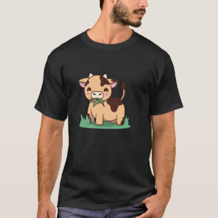 Süße Kuh frisst Gras Farm Landwirtschaft Weide Kuh T-Shirt