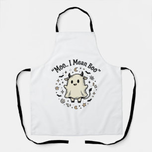 Süße Kuh Geist Halloween Moo Boo Vintage Design_1 Schürze