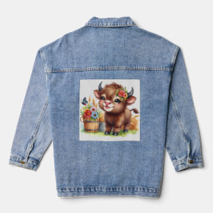 Süße Kuh Jeansjacke