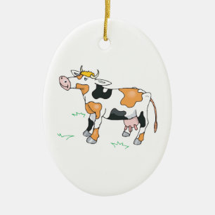 Süße Kuh Keramik Ornament