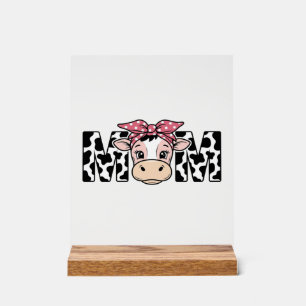 Süße Kuh-Mama-Schleife Grafikdesign_1 Acrylschild