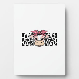 Süße Kuh-Mama-Schleife Grafikdesign_1 Fotoplatte