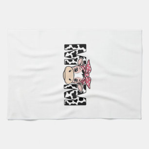 Süße Kuh-Mama-Schleife Grafikdesign_1 Geschirrtuch