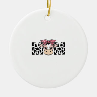 Süße Kuh-Mama-Schleife Grafikdesign_1 Keramik Ornament
