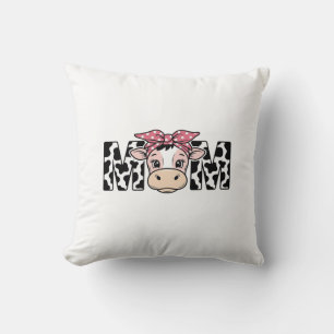 Süße Kuh-Mama-Schleife Grafikdesign_1 Kissen