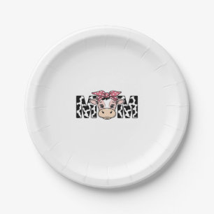 Süße Kuh-Mama-Schleife Grafikdesign_1 Pappteller