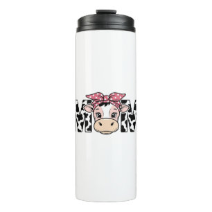 Süße Kuh-Mama-Schleife Grafikdesign_1 Thermosbecher