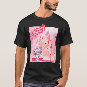 Süße Kuh mit Erdbeermilch Dabbing T-Shirt