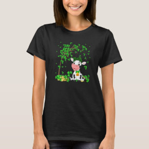 Süße Kuh mit Glückskleeblatt für den St.-Patricks- T-Shirt