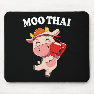 Süße Kuh Moo Thai Kickboxen Muay Thai Mousepad