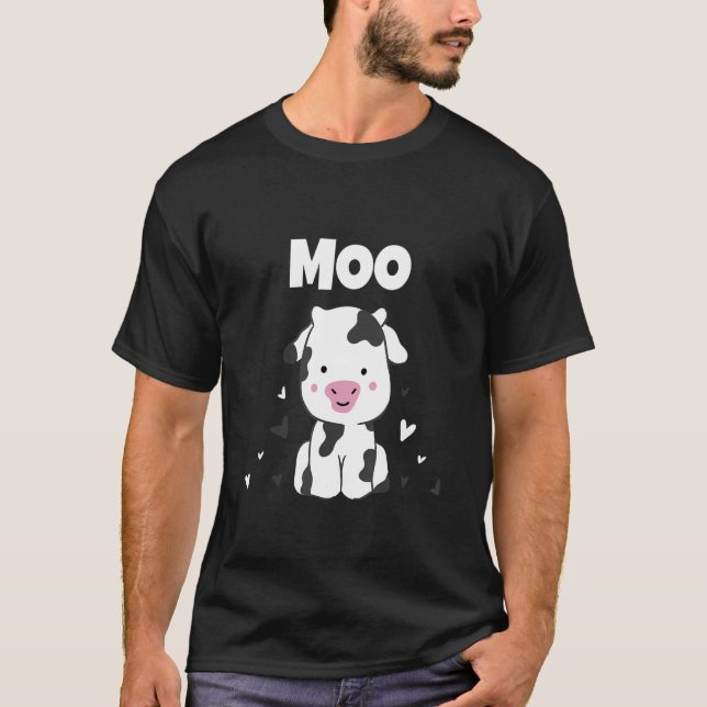 Süße Kuh Muh T-Shirt (Vorderseite)