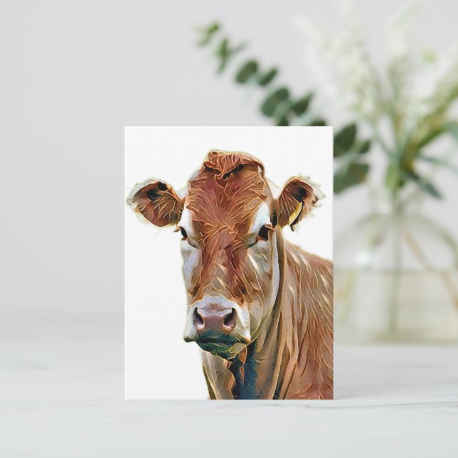 SÜSSE KUH POSTKARTE (Stehend Vorderseite)