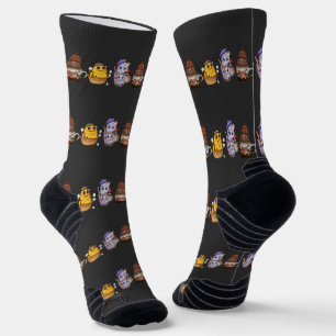 Süße Künstler Dessert Charaktere Kawaii Lebensmitt Socken