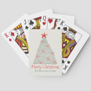 Süße künstlerische Frohe Weihnachten Baum Custom P Spielkarten