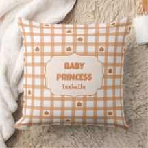 Süße Kürbis-Gingham-Baby-Prinzessin