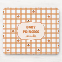 Süße Kürbis-Gingham-Mauspad