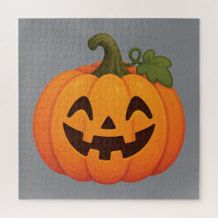 Süße Kürbis-Halloween-Cartoon-Illustration Puzzle