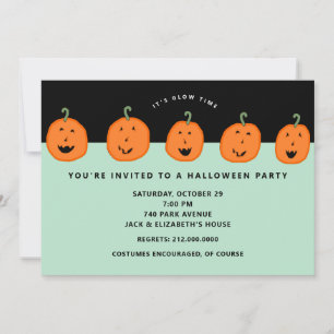 Süße Kürbis-Halloween-Party Einladung