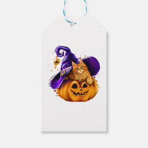 Süße Kürbis-Katze Halloween für Kitten-Liebhaber K Geschenkanhänger