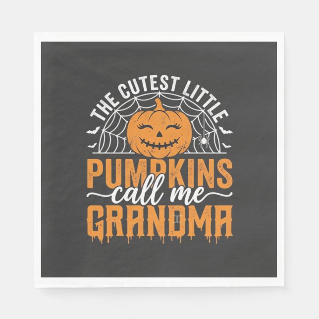 Süße Kürbis-Oma Halloween-Design_1 Serviette (Vorderseite)