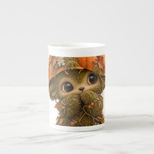 Süße Kürbis-Waldkreatur-Tasse Prozellantasse